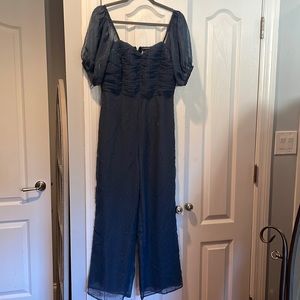 NWT Two Sisters The Label US 6 Aus 10 Steel Blue Harriette Jumpsuit